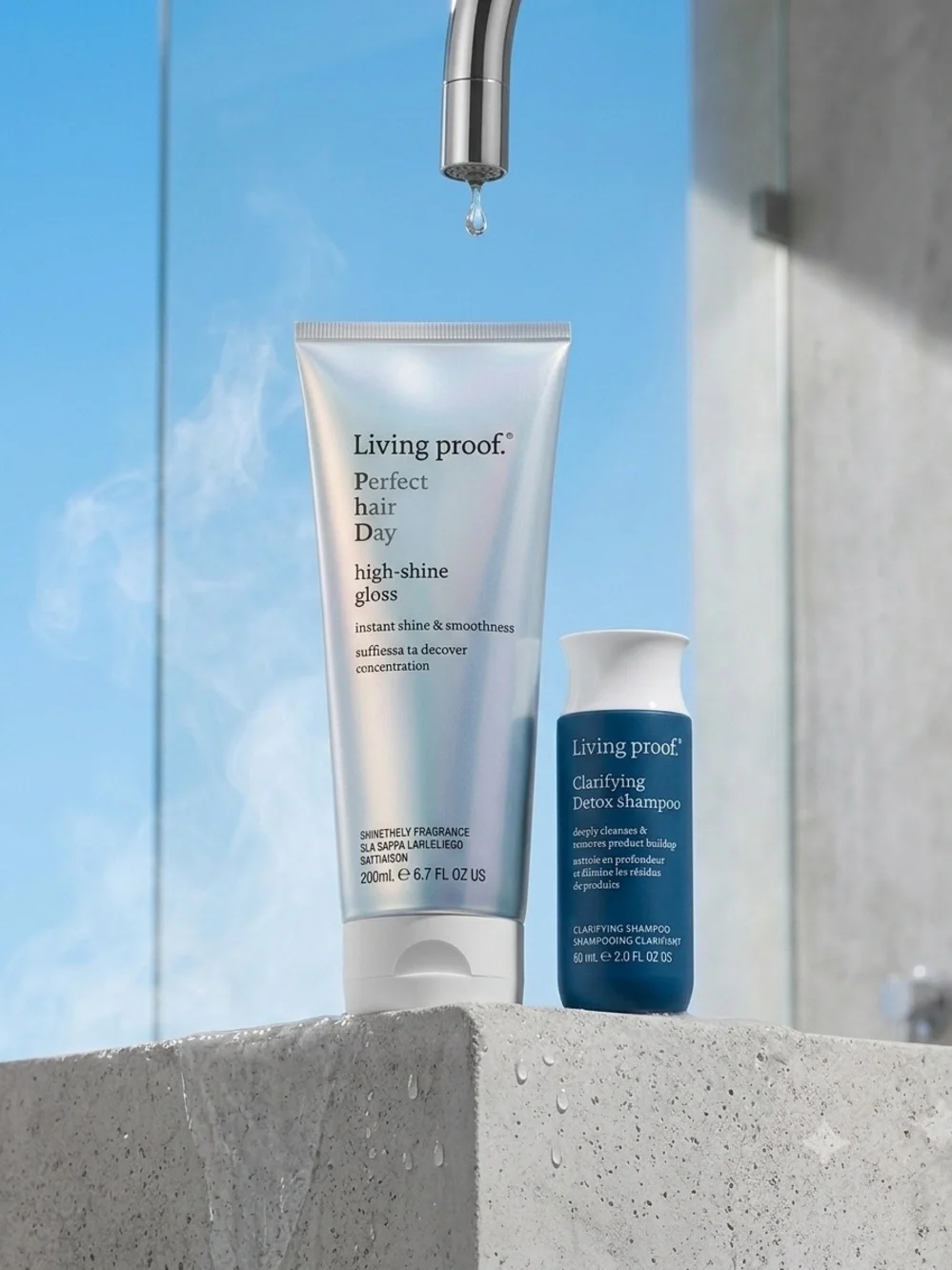 Living Proof Deep Clean + High Shine Perfect hair Day Detox Set NWT